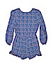 Art Class 100% Rayon Blue Romper Size 10 - 12 - photo 2