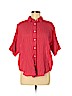 Rag & Bone Red 3/4 Sleeve Button-Down Shirt Size M - photo 1