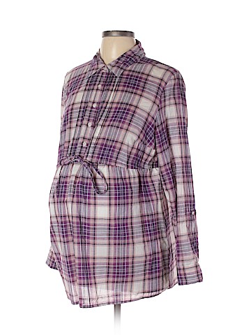 Liz Lange Maternity for Target Long Sleeve Button-Down Shirt (view 1)
