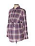 Liz Lange Maternity for Target 100% Cotton Purple Long Sleeve Button-Down Shirt Size L - photo 1