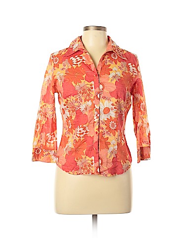 Ann Taylor LOFT 3/4 Sleeve Button-Down Shirt (view 1)