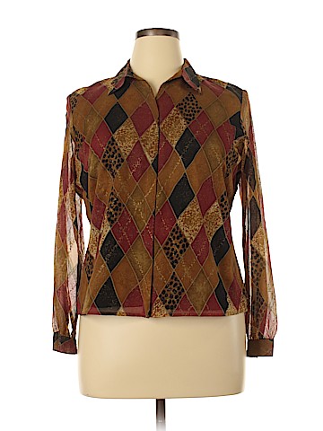 Laura Ashley Long Sleeve Silk Top (view 1)