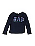 Gap Kids 100% Cotton Solid Blue Long Sleeve T-Shirt Size S (kids) - photo 1