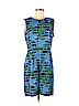 Diane von Furstenberg 100% Polyester Blue Casual Dress Size 12 - photo 1