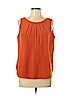 Ann Taylor LOFT Orange Sleeveless Blouse Size L (petite) - photo 1
