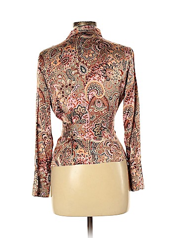 Garfield & Marks Long Sleeve Silk Top (view 2)