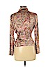 Garfield & Marks 100% Silk Tan Long Sleeve Silk Top Size 12 - photo 2