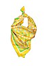 Unbranded Print Yellow Scarf One size - photo 1