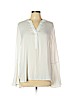 Simply Vera Vera Wang 100% Polyester White Long Sleeve Blouse Size L - photo 1