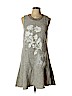 Knitted & Knotted 100% Wool Gray Casual Dress Size L (petite) - photo 1