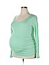 Liz Lange Maternity Green Long Sleeve T-Shirt Size XXL - photo 1