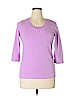 Christopher & Banks Purple 3/4 Sleeve Top Size XL (petite) - photo 1