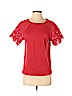 Ann Taylor LOFT 100% Cotton Red Short Sleeve Top Size S (petite) - photo 1