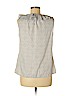 Banana Republic 100% Polyester Gray Sleeveless Blouse Size L (petite) - photo 2