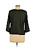 Jigsaw 100% Silk Green 3/4 Sleeve Silk Top Size M - photo 2
