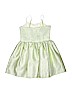 Un Deux Trois 100% Polyester Metallic Green Special Occasion Dress Size 8 - photo 2