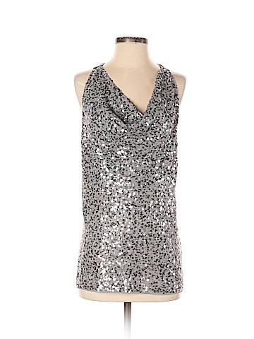 BCBGMAXAZRIA Sleeveless Silk Top (view 1)