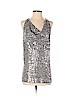 BCBGMAXAZRIA 100% Silk Gray Sleeveless Silk Top Size S - photo 1