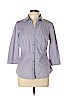 Worthington Purple 3/4 Sleeve Button-Down Shirt Size 12 (petite) - photo 1