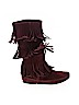 Minnetonka Burgundy Boots Size 6 - photo 1