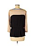 Ann Taylor 100% Polyester Black 3/4 Sleeve Blouse Size L (petite) - photo 2