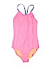 Crewcuts Solid Pink One Piece Swimsuit Size 14 - photo 1