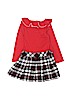 Youngland Floral Plaid Red Dress Size 4T - photo 2