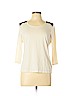 Talbots Ivory 3/4 Sleeve Top Size L (petite) - photo 1