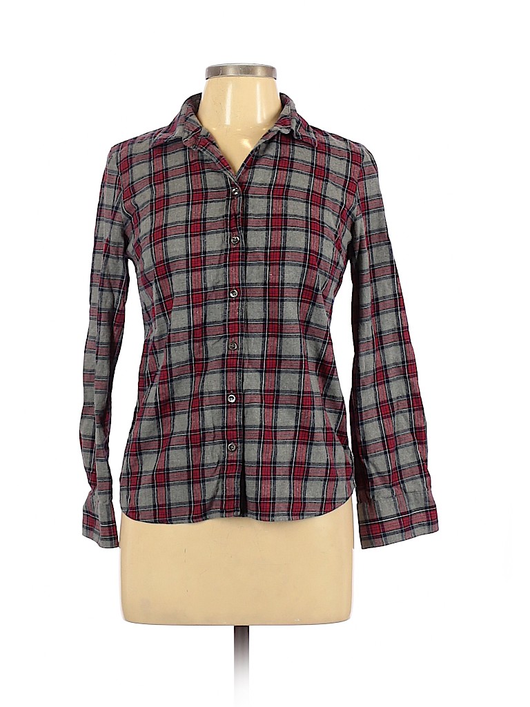 J.Crew Gray Long Sleeve Button-Down Shirt Size 6 (petite) - photo 1
