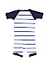 The Children's Place 100% Cotton Stripes Graphic White Short Sleeve Outfit Size 9-12 mo - photo 2