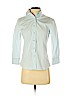 Carolina Herrera 100% Cotton Blue 3/4 Sleeve Button-Down Shirt Size 2 - photo 1