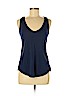 LA Made 100% Cotton Blue Sleeveless Blouse Size M - photo 1