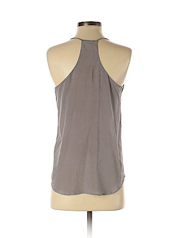 Lavender Brown Sleeveless Silk Top (view 2)