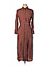 Topshop 100% Viscose Brown Casual Dress Size 6 - photo 1