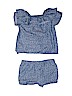 7 For All Mankind Print Blue Short Sleeve Blouse 9-12 MO / 12 MO - photo 2