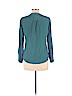 Banana Republic 100% Silk Teal Long Sleeve Silk Top Size 10 (petite) - photo 2