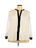 Be Lush 100% Polyester White Long Sleeve Blouse Size 4X - photo 1