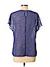 Ann Taylor LOFT Outlet 100% Polyester Blue Short Sleeve Blouse Size L (petite) - photo 2