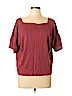 Eileen Fisher 100% Linen Red Short Sleeve Top Size L - photo 1