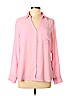 Express 100% Polyester Pink Long Sleeve Button-Down Shirt Size L - photo 1