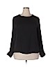 RACHEL Rachel Roy 100% Polyester Black Long Sleeve Blouse Size XXL - photo 1
