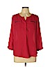 My Michelle 100% Polyester Red 3/4 Sleeve Blouse Size L - photo 1