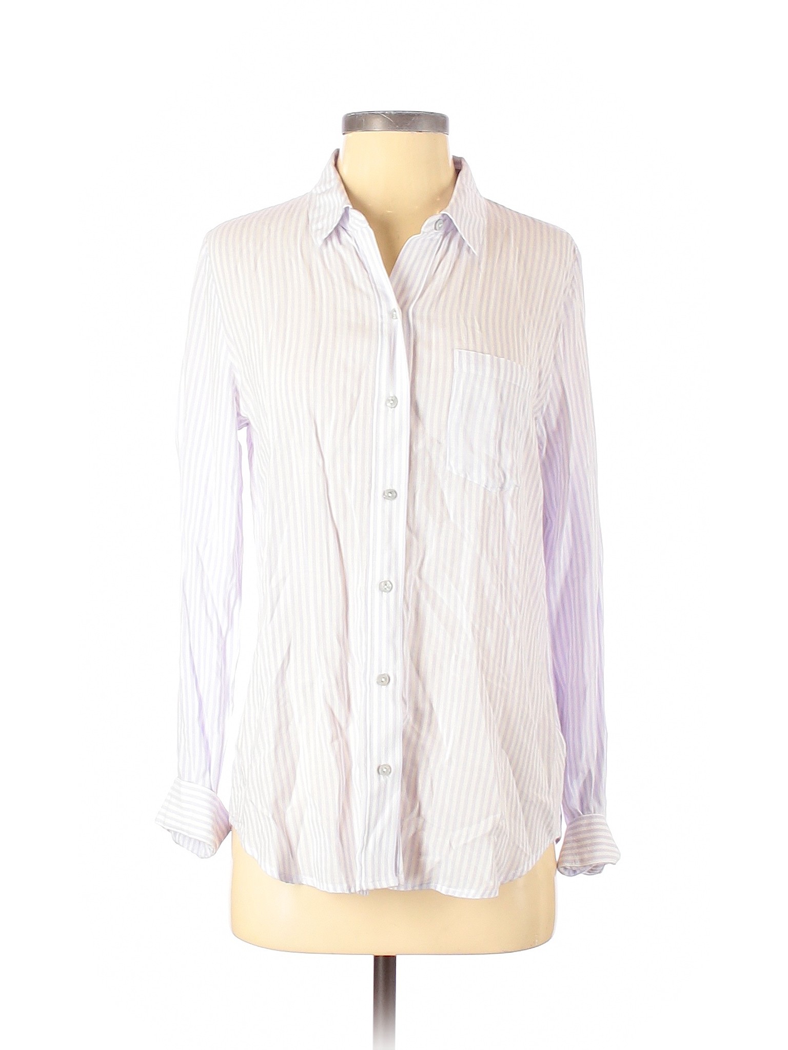 Universal Thread Women White Long Sleeve Button-Down Shirt S | eBay
