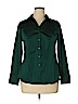 Lane Bryant Green Long Sleeve Button-Down Shirt Size 14 - photo 1