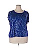 DressBarn 100% Rayon Blue Short Sleeve Blouse Size 2X - photo 1