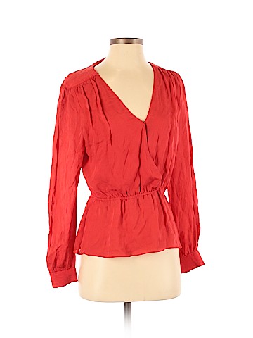 Parker Long Sleeve Silk Top (view 1)