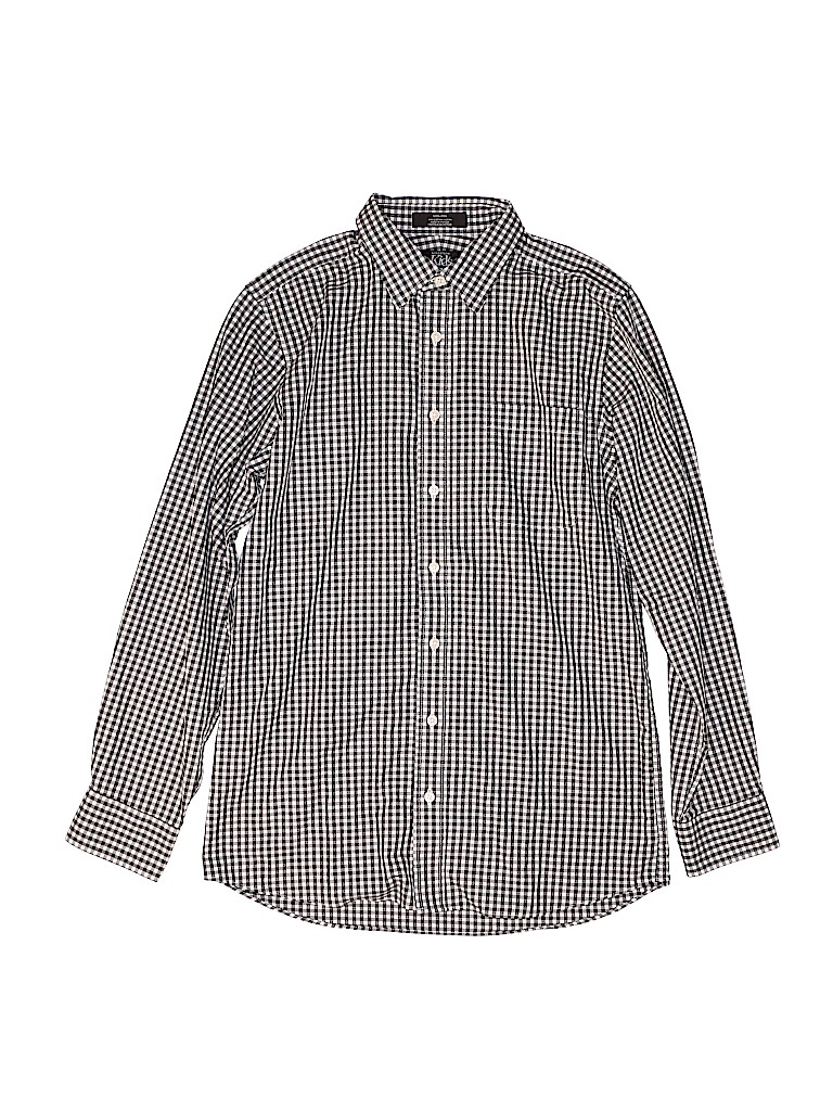 Nordstrom 100% Cotton Black Long Sleeve Button-Down Shirt Size 16 - photo 1