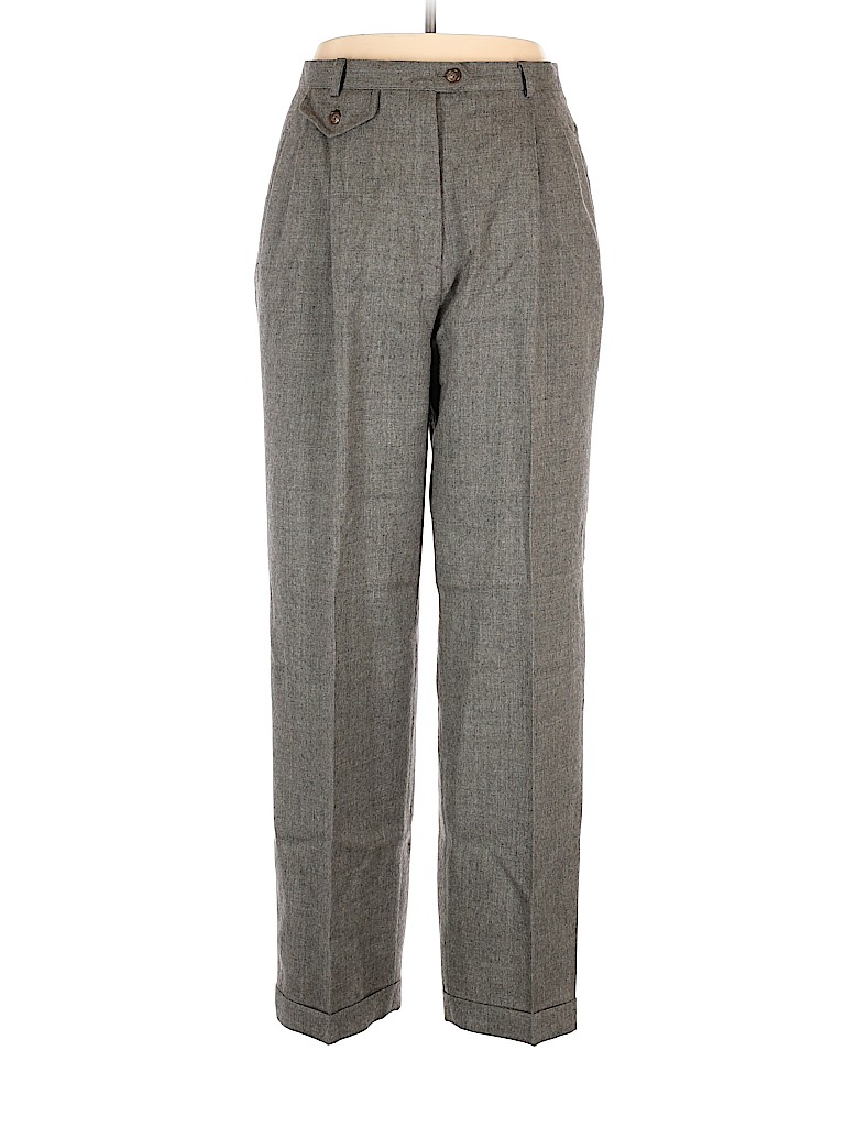 Lauren by Ralph Lauren 100% Worsted Wool Gray Wool Pants Size 14 - photo 1
