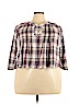 Style&Co 100% Rayon Purple 3/4 Sleeve Button-Down Shirt Size L (petite) - photo 1