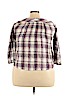Style&Co 100% Rayon Purple 3/4 Sleeve Button-Down Shirt Size L (petite) - photo 2